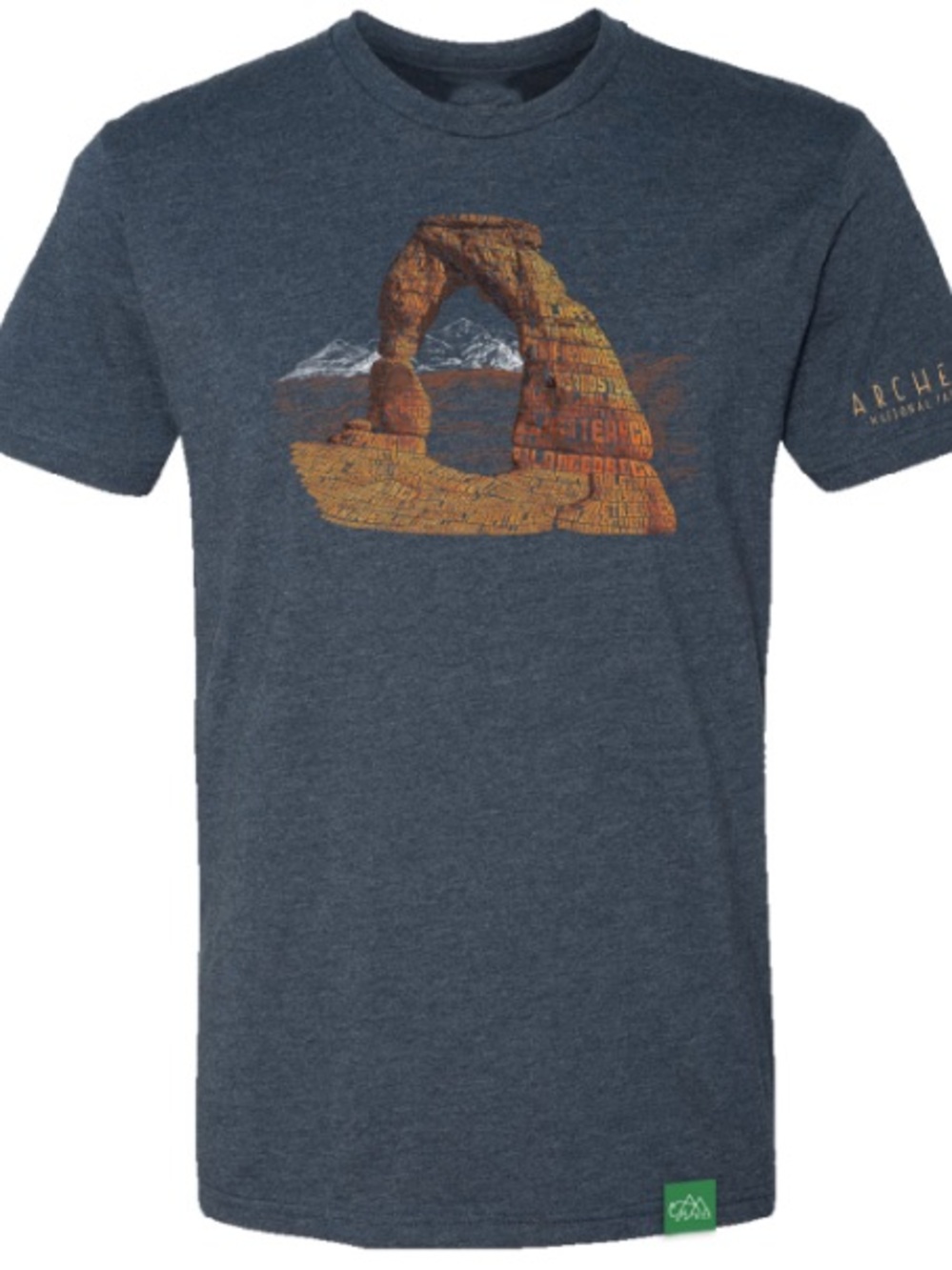 Wild Tribute Delicate Arch Heather Navy Graphic Tee